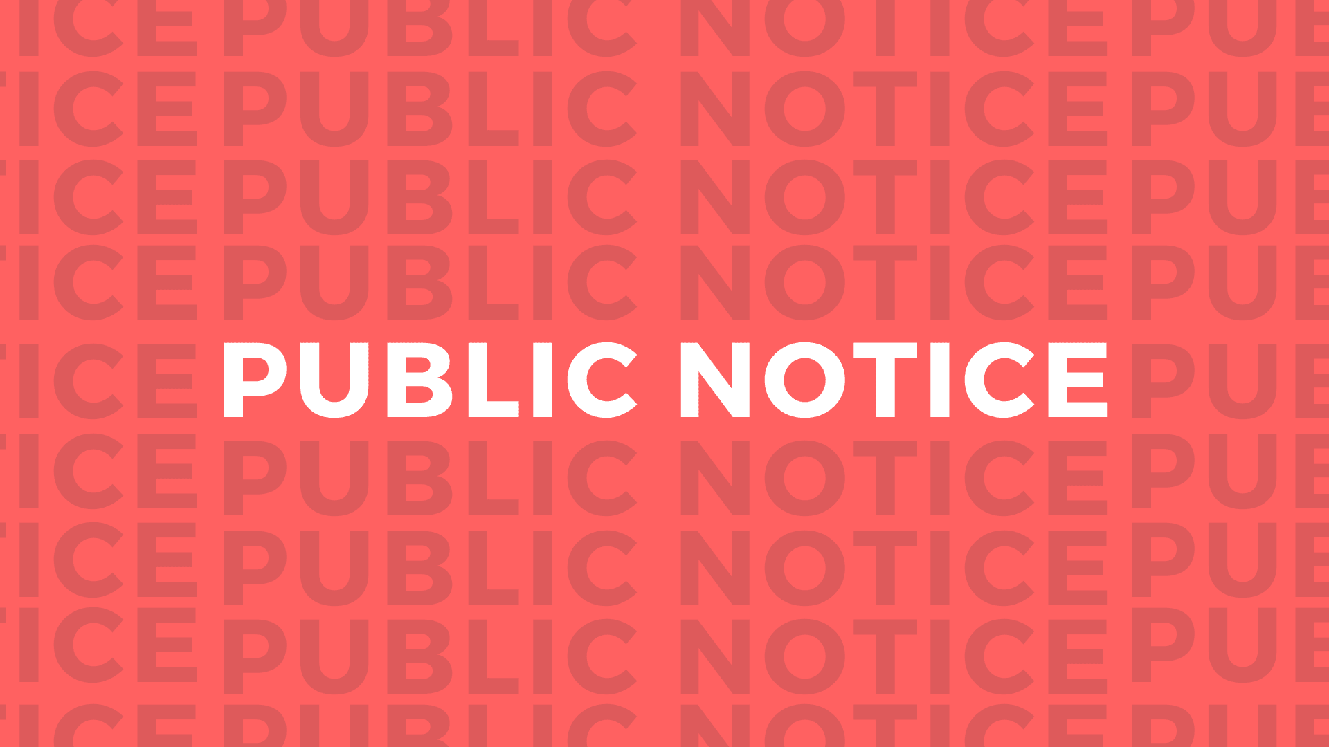 PUBLIC NOTICE
